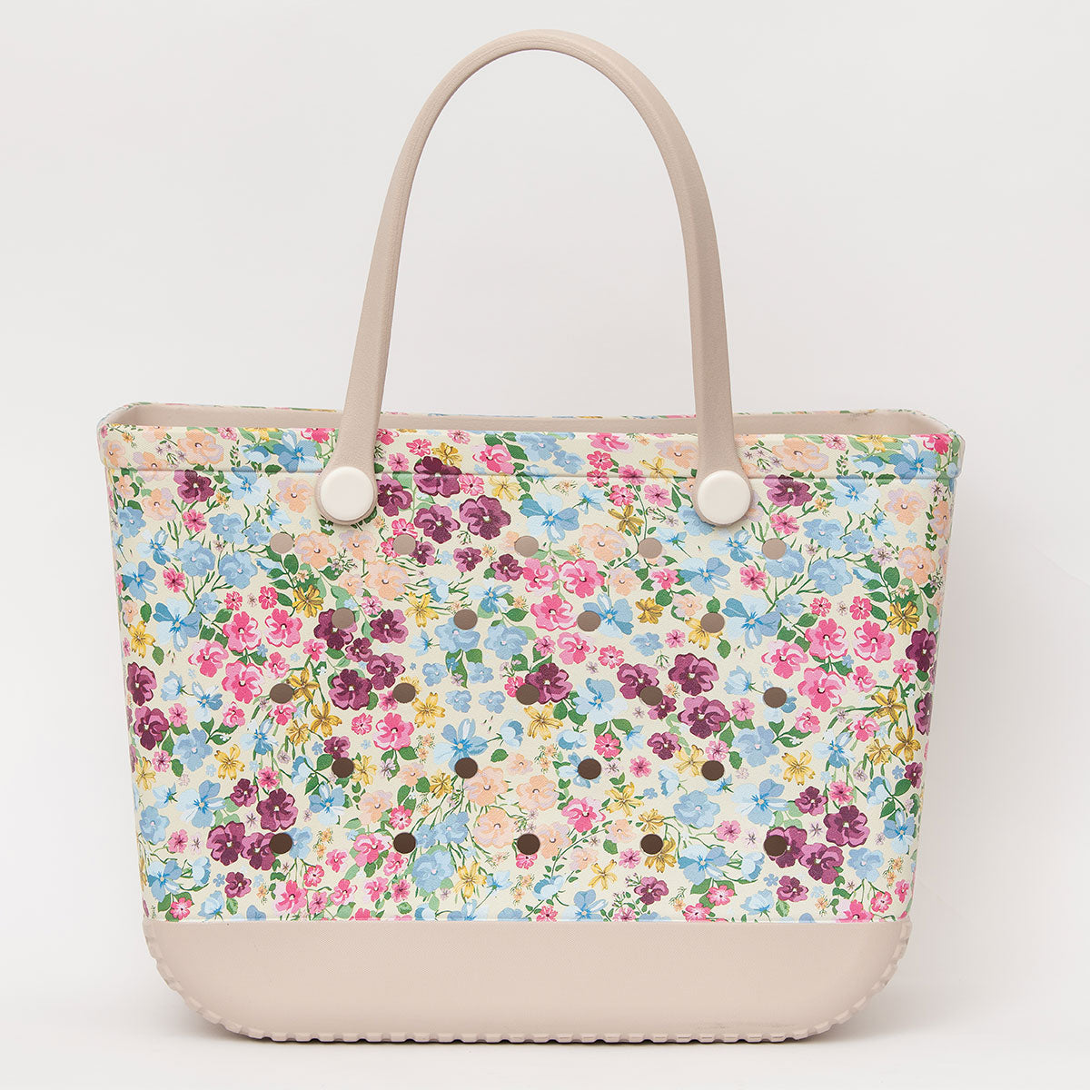 Flower Printed Large Beach Tote Bags (12 units) –